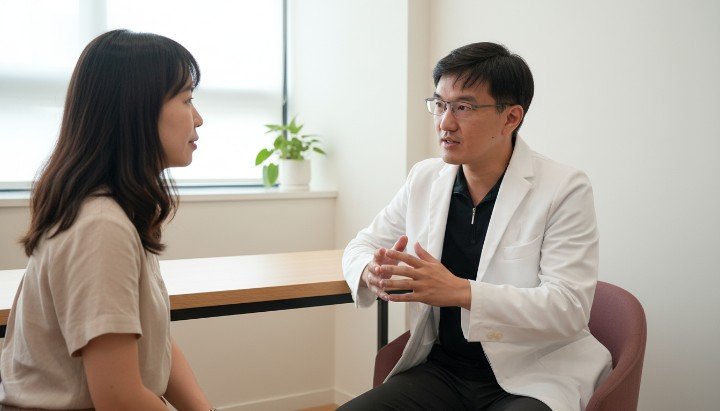 醫師說明如何進行正確的臉部清潔步驟 顯微鏡下受損皮脂膜與臉部清潔的關係 溫和胺基酸洗面乳輔助臉部清潔示意圖 吳紹琥醫師講解過度臉部清潔的危害