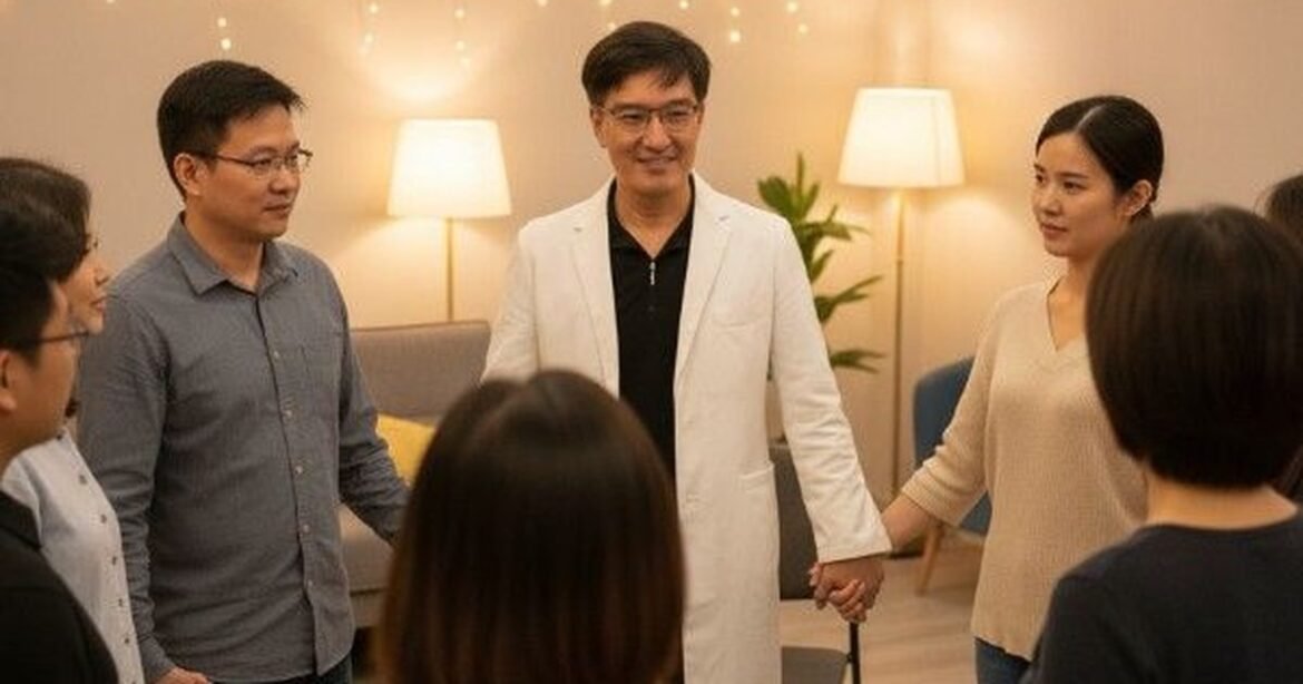 醫師在解說電波音波拉提的療程與效果，專業且親切的氛圍