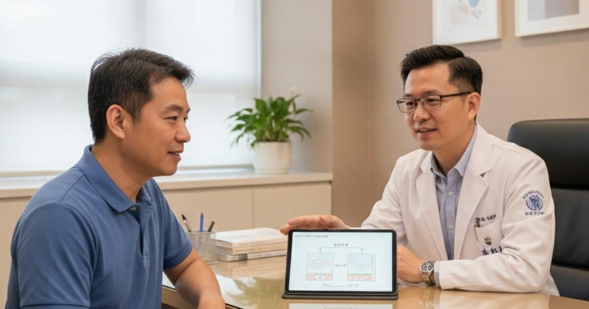 吳芮醫師為男性規劃專業膚質改善方案，強調重點安全與療程比較。